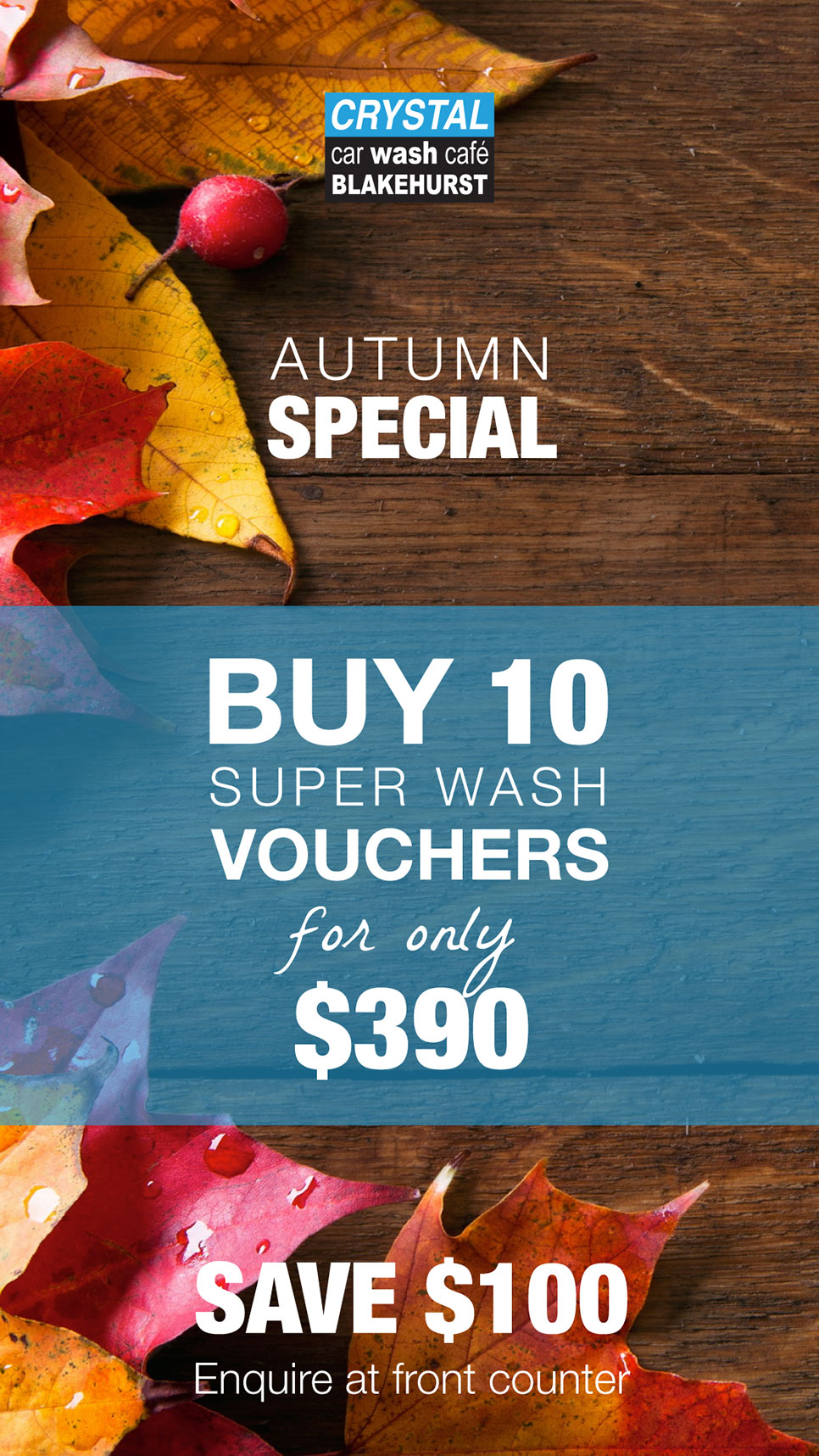 Crystal Car Wash Autumn Offer