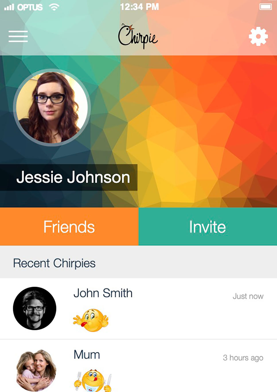 Chirpie iOS App interface